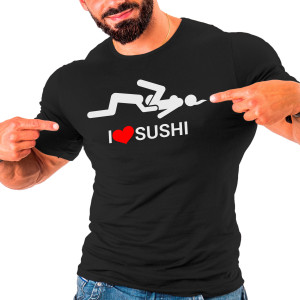 Pánské tričko s potiskem “I️♥️Sushi”