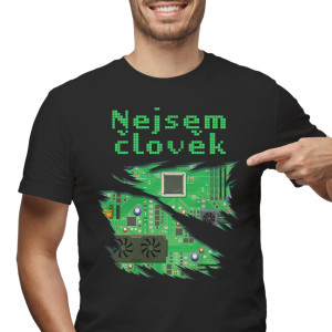 Pánské tričko s potiskem "Nejsem člověk"