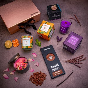 Giftboxeo dárkový box (rose gold) - Plné vůní mix