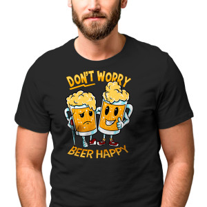 Pánské tričko s potiskem “Don’t Worry, Beer Happy”