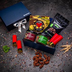 Giftboxeo dárkový box (royal blue) - Pro myslivce