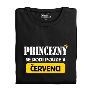 Dámské tričko s potiskem “Princezny se rodí” s měsícem narození