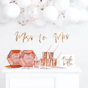 Party set na rozlučku nevěsty - rose gold