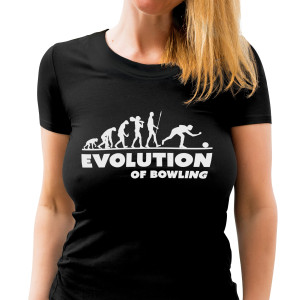 Tričko s potiskem "Evolution of Bowling"