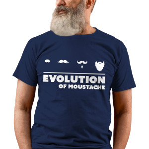 Pánské tričko s potiskem "Evolution of Moustache I"