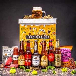 Beerboxeo dárkové balení - Plné pivních speciálů + Maso