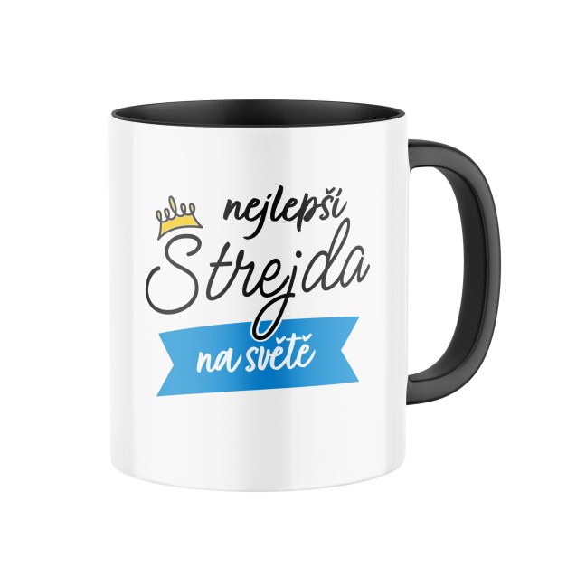 Keramický hrnek s potiskem Nejlepší strejda na světě, s korunkou