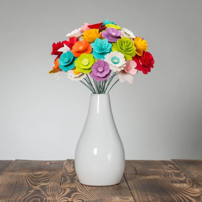 Velká dřevěná vonící kytice mix barev