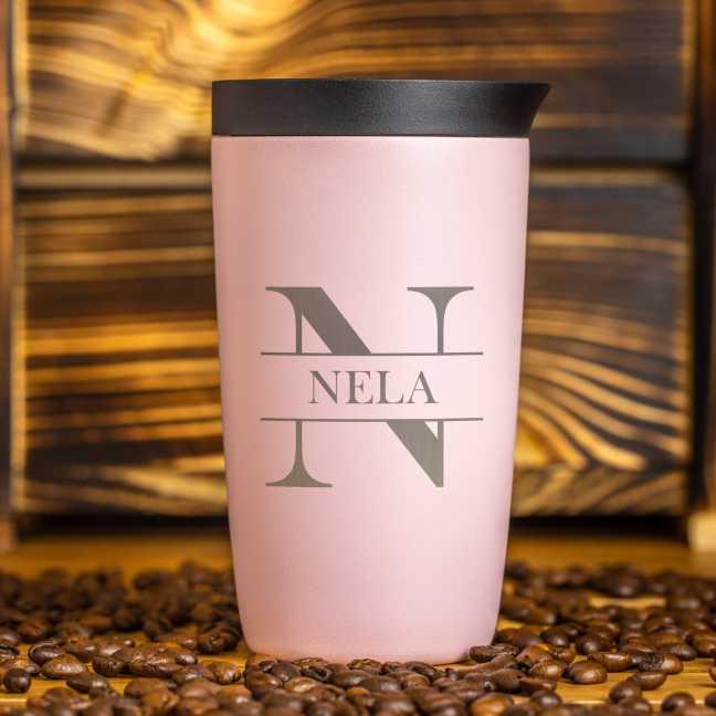 Termohrnek na kávu nebo čaj - růžový