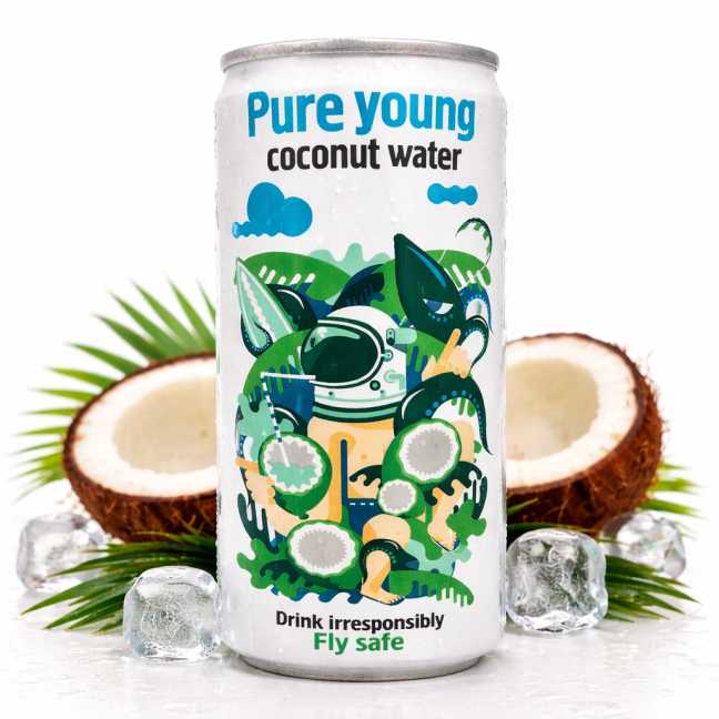 100% přírodní kokosová voda