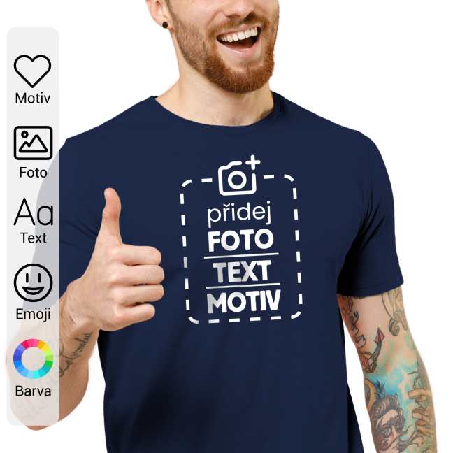 Pánské tričko s vlastním potiskem i bez potisku