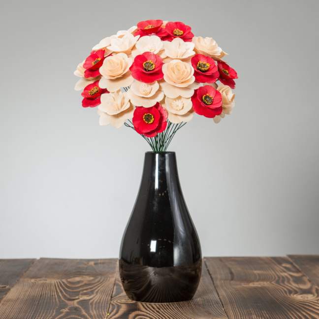 Velká dřevěná vonící kytice přírodní