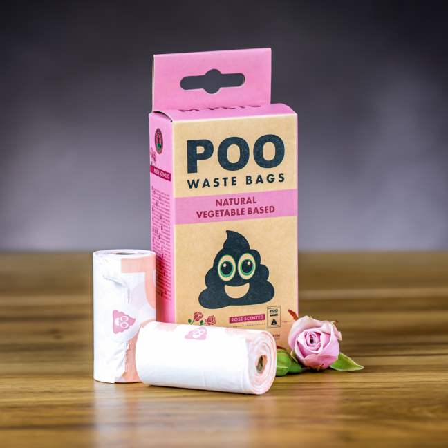 M-Pets Poo sáčky na trus – růže 4x15 ks