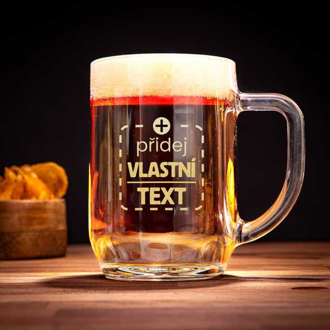 Skleněný půllitr s vlastním potiskem 0,5 l