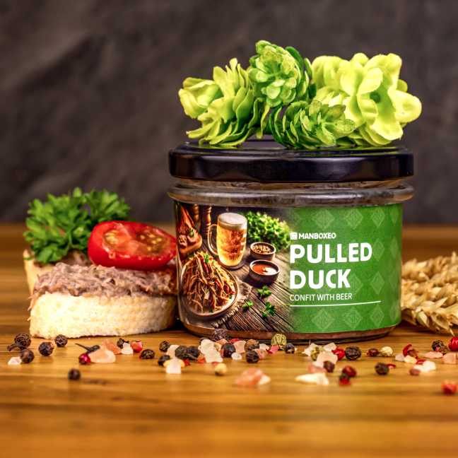 Trhaná kachna konfitovaná na ležáku 170g