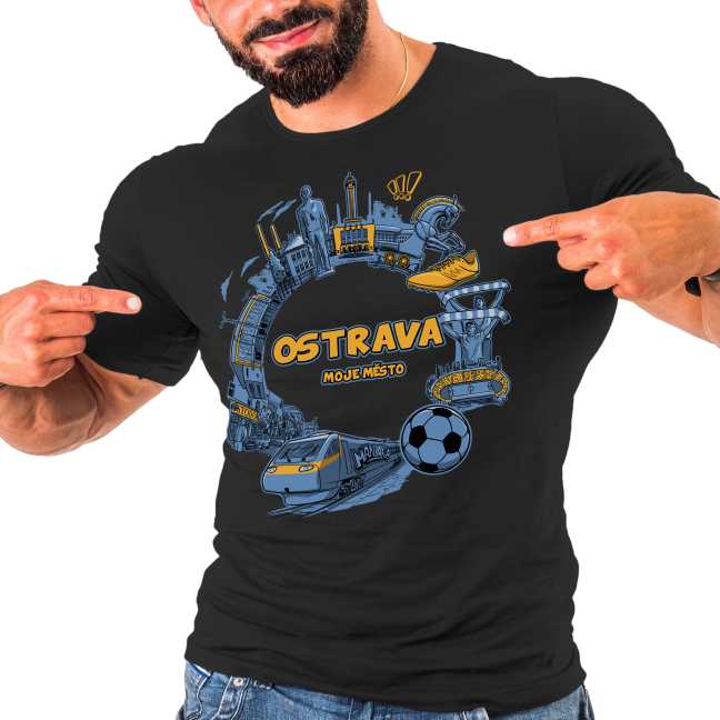 Pánské tričko s potiskem “OSTRAVA”