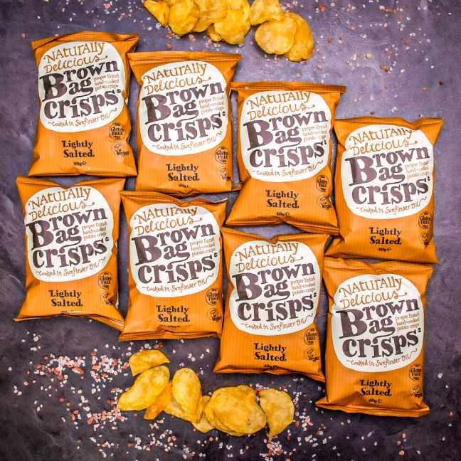 20× Brambůrky Brown Bag Crisps - jemně solené 40 g