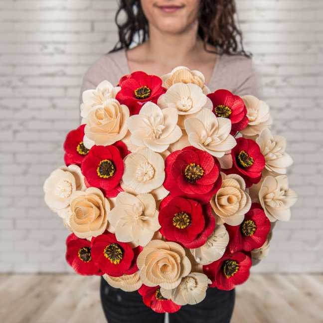 Velká dřevěná vonící kytice přírodní