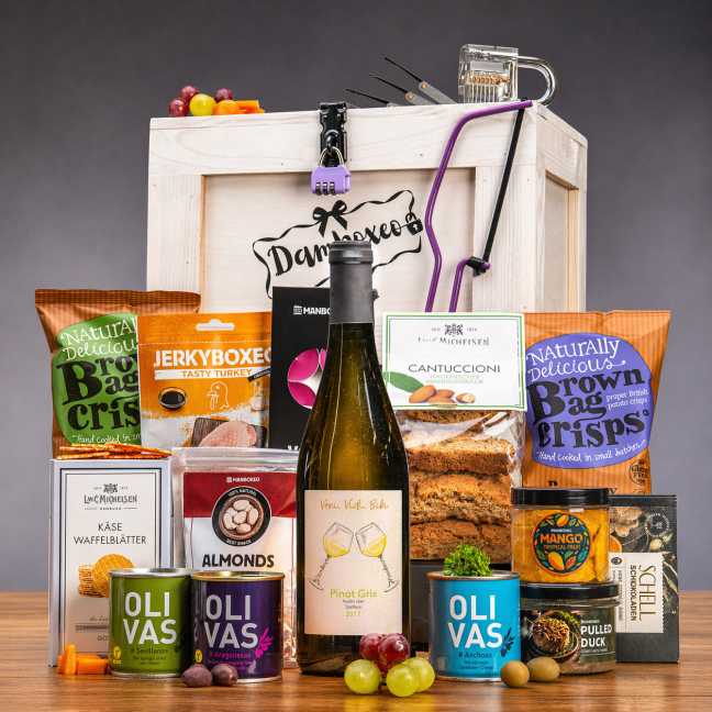 Truhla s bílým vínem XXL