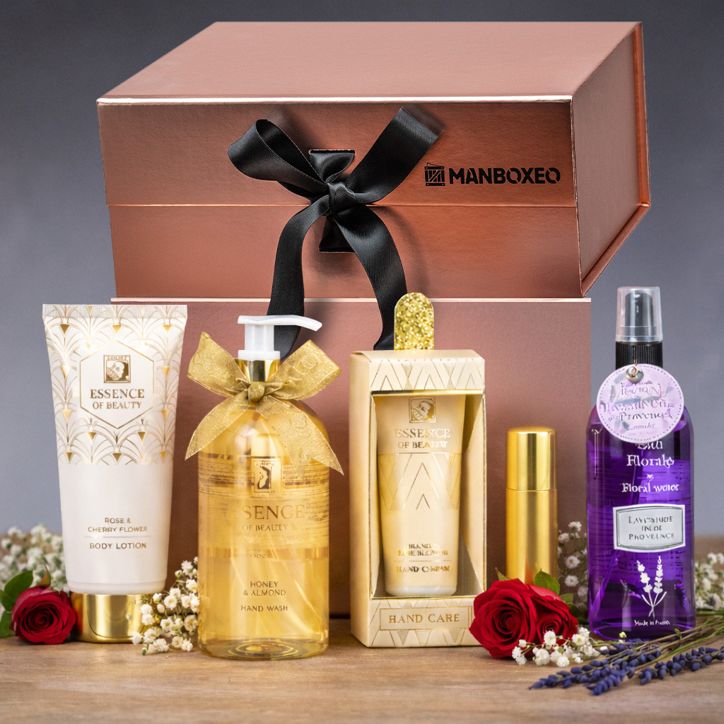 Giftboxeo pro ženu - Voňavý ráj | Dárek k narozeninám, svátku, výročí, vánocům pro muže, ženu | Dárkový koš, box, krabice, krabička, balení | dárek k