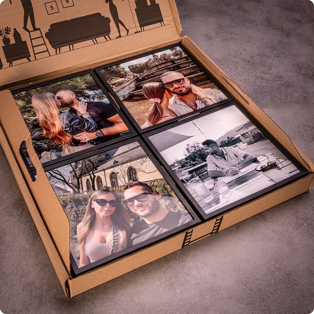 50% SLEVA Bez vrtání | Fotorámeček na zeď + fotka | Stříbrný | Samolepící fotorámeček na zeď, dárek k valentýnu s fotkou, dárky z fotek, bez vrtání, s