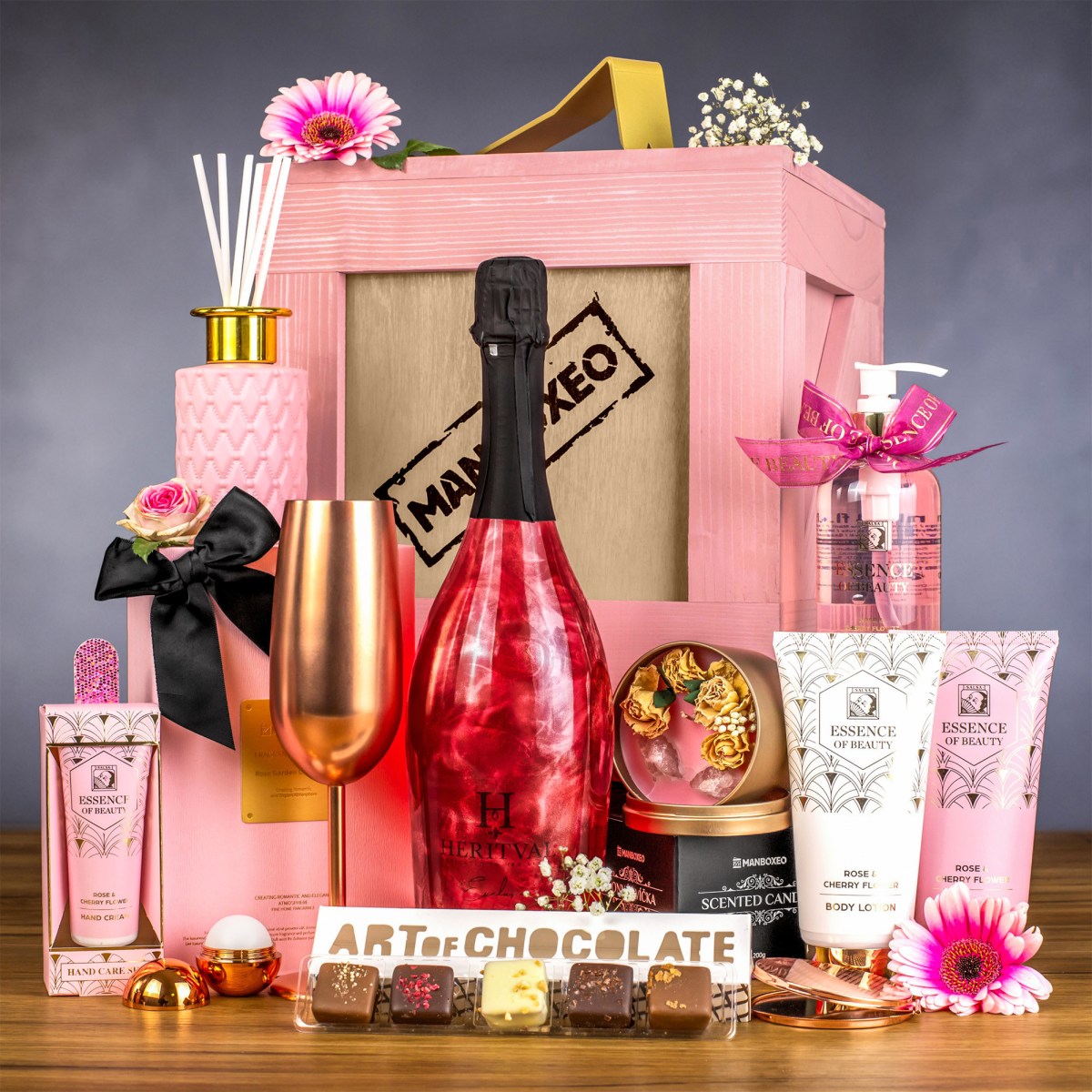 Dárková Bedna pro bohyni Rosegold | Dárek pro ženu, maminku, kamarádku, přítelkyni, babičku | Dárek k narozeninám, výročí, vánocům | Dárek pro ženu k 