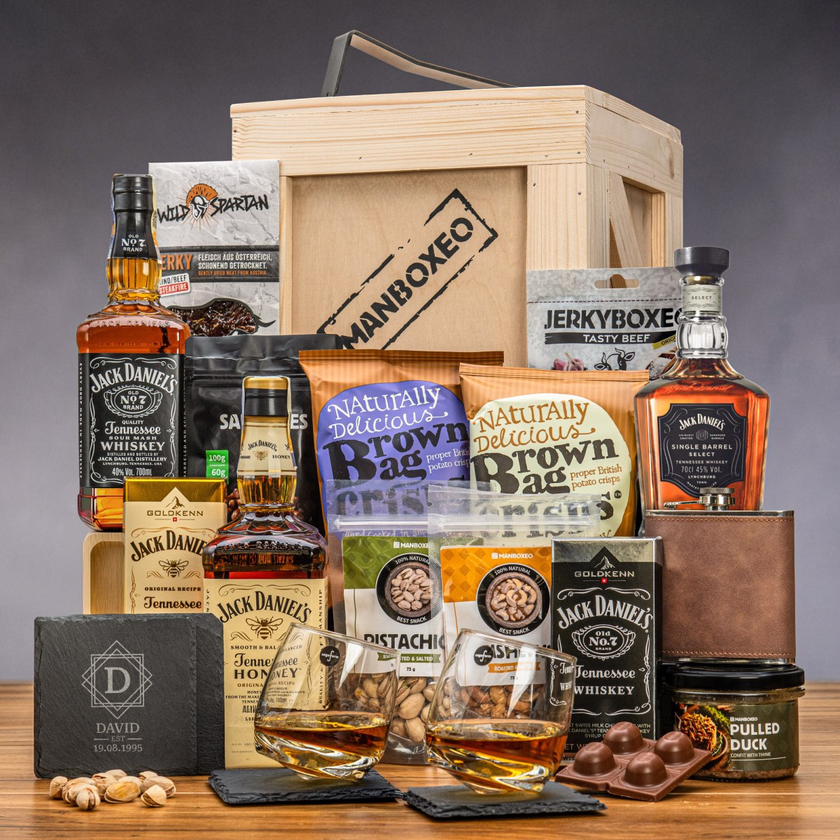 Manboxeo Bedna pro whiskaře XXL | Dárková bedna s páčidlem | Dárek pro muže, tátu, přítele, dědu | Dárek k narozeninám, výročí, vánocům | Vánoční dáre