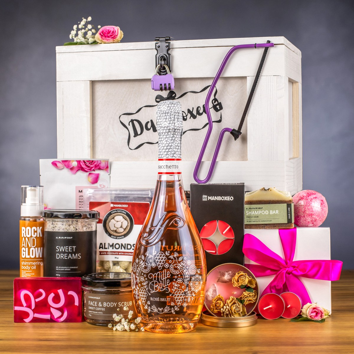 Dárková Wellness Truhla | Dárek pro ženu, maminku, kamarádku, přítelkyni, babičku | Dárek k narozeninám, výročí, vánocům | Dárek pro ženu k vánocům | 