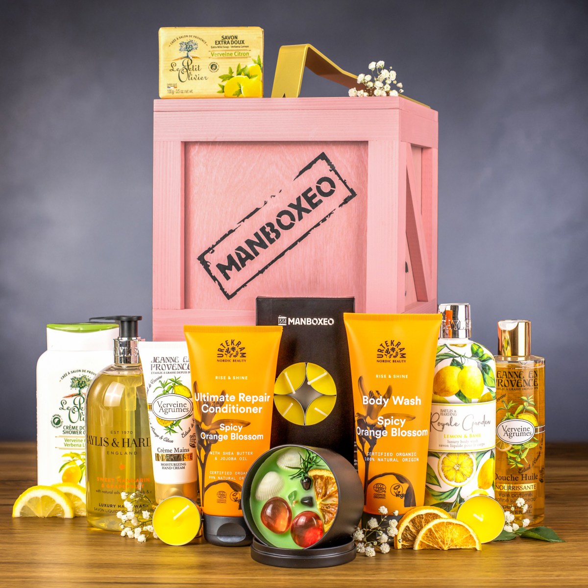 Dárková Bedna s luxusní kosmetikou – Citrus & Verbena | Dárek pro ženu, maminku, kamarádku, přítelkyni, babičku | Dárek k narozeninám pro ženu | Dárky