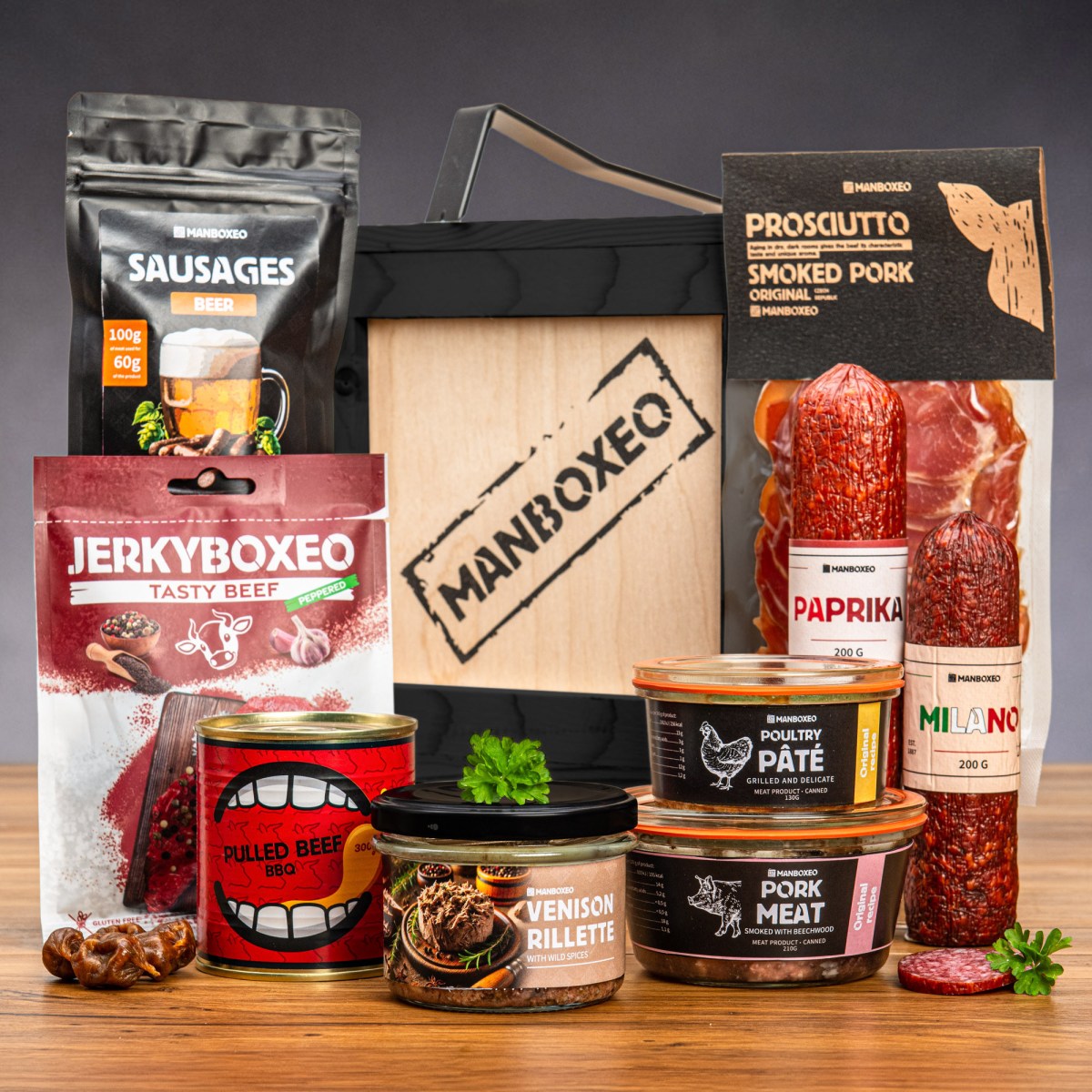 Manboxeo Bedna pro masožravce | Dárková bedna s páčidlem | Dárek pro muže, tátu, otce, tatínka, přítele, dědu | Dárky pro muže | Bedna pro chlapa | Dá