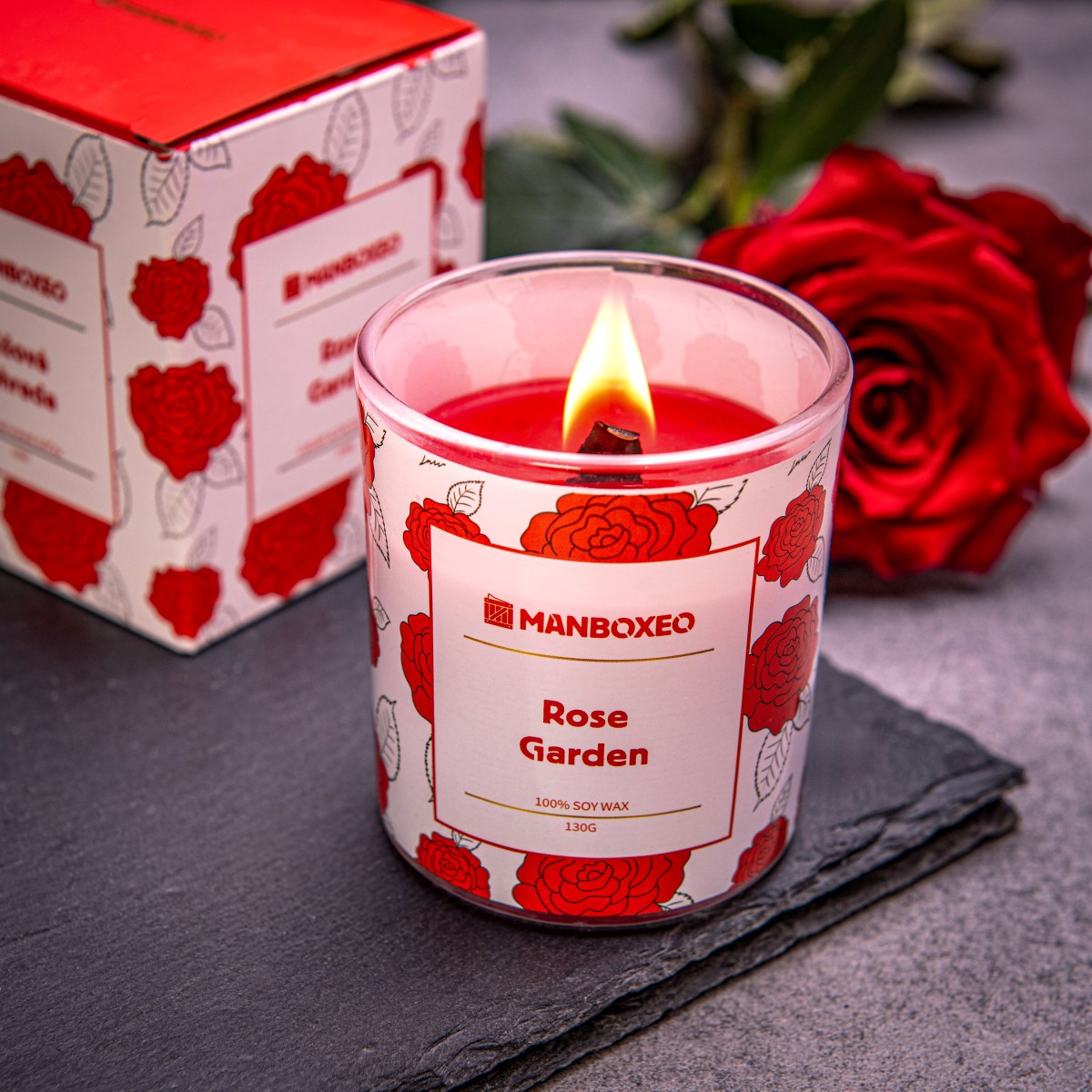30% SLEVA Svíčka ve skle retro - Růžová zahrada 130 g | Dárek k narozeninám, výročí svatby, den matek, svátku | Dárek pro ženu, maminku, mámy, ženy, b