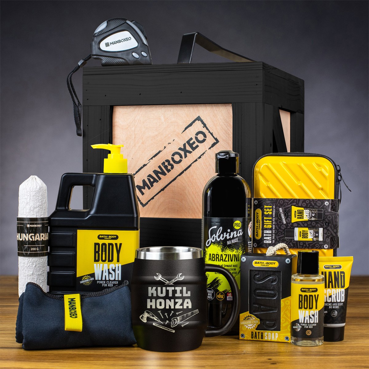 Manboxeo Bedna pro kutila XL | Dárková bedna s páčidlem | Dárek pro muže, tátu, otce, tatínka, přítele, dědu | Dárky pro muže | Bedna pro chlapa | Dár
