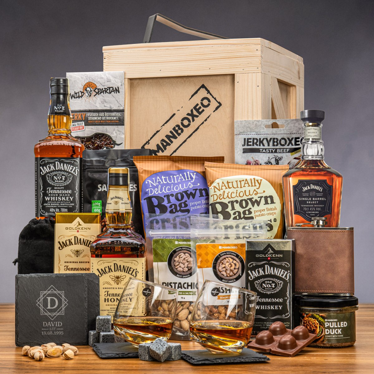 Manboxeo Bedna pro whiskaře XXL | Dárková bedna s páčidlem | Dárek pro muže, tátu, otce, tatínka, přítele, dědu | Dárky pro muže | Bedna pro chlapa |