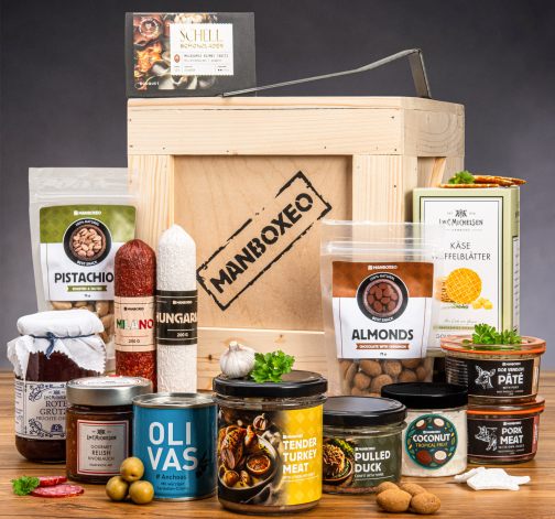 Dárková Bedna s páčidlem pro muže gurmána XXL box (Dárkový koš)