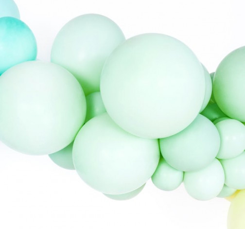 Nafukovací pastelové balónky z latexu - pistáciové 10 ks