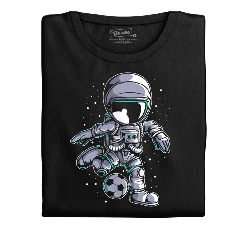 Levně Pánské tričko s potiskem “Astronaut fotbalista před výkopem”