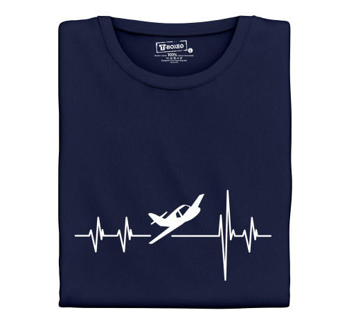 Levně Dámské tričko s potiskem "Srdeční tep Sportovní letadlo"