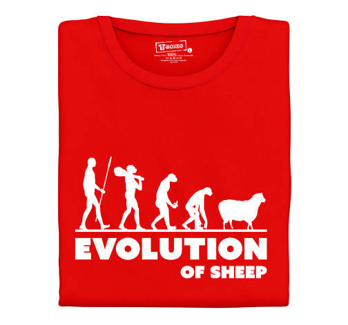 Levně Dámské tričko s potiskem "Evolution of Sheep"
