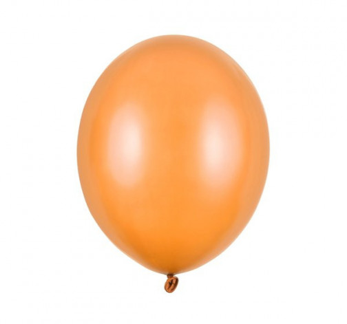 Levně Nafukovací metalické balónky z latexu - oranžová 50 ks