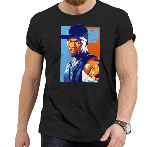 Levně Pánské tričko s potiskem “50 Cent”