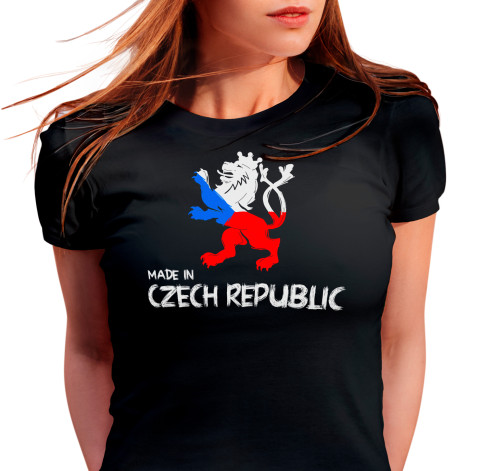 Levně Dámské tričko s potiskem ”Made in Czech Republic”