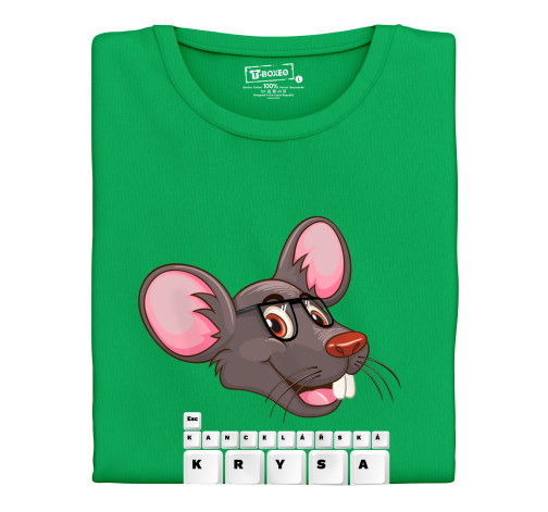 Levně Pánské tričko s potiskem “Kancelářská krysa”