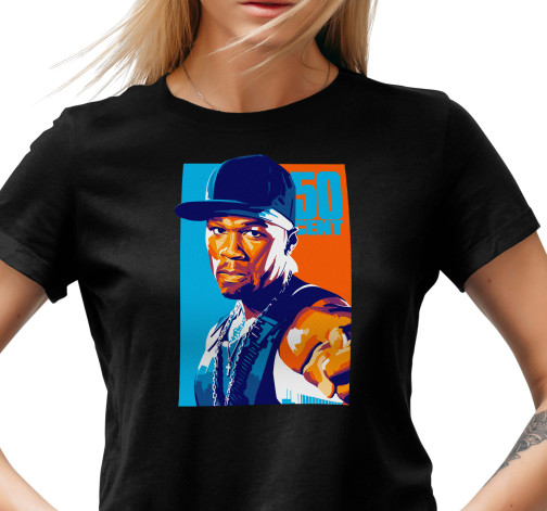 Levně Dámské tričko s potiskem “50 Cent”