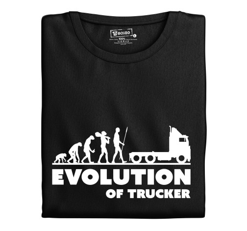Levně Pánské tričko s potiskem "Evolution of Trucker"