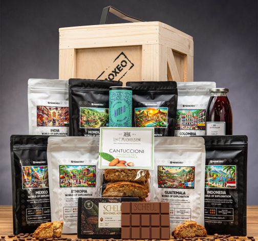 Dárková Bedna pro muže s páčidlem pro kafaře box (Dárkový koš)