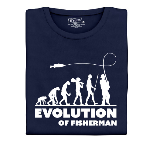 Levně Dámské tričko s potiskem "Evolution of Fisherman"