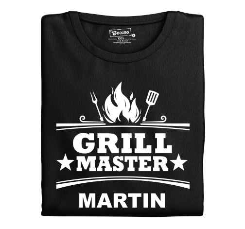 Levně Pánské tričko s potiskem Grill master se jménem