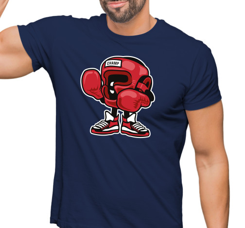 Levně Pánské tričko s potiskem “Boxerská helma”