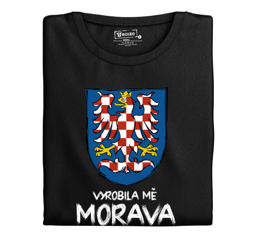 Levně Dámské tričko s potiskem “Vyrobila mě Morava”