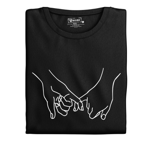 Levně Pánské tričko s potiskem “Dotýkající se ruce”